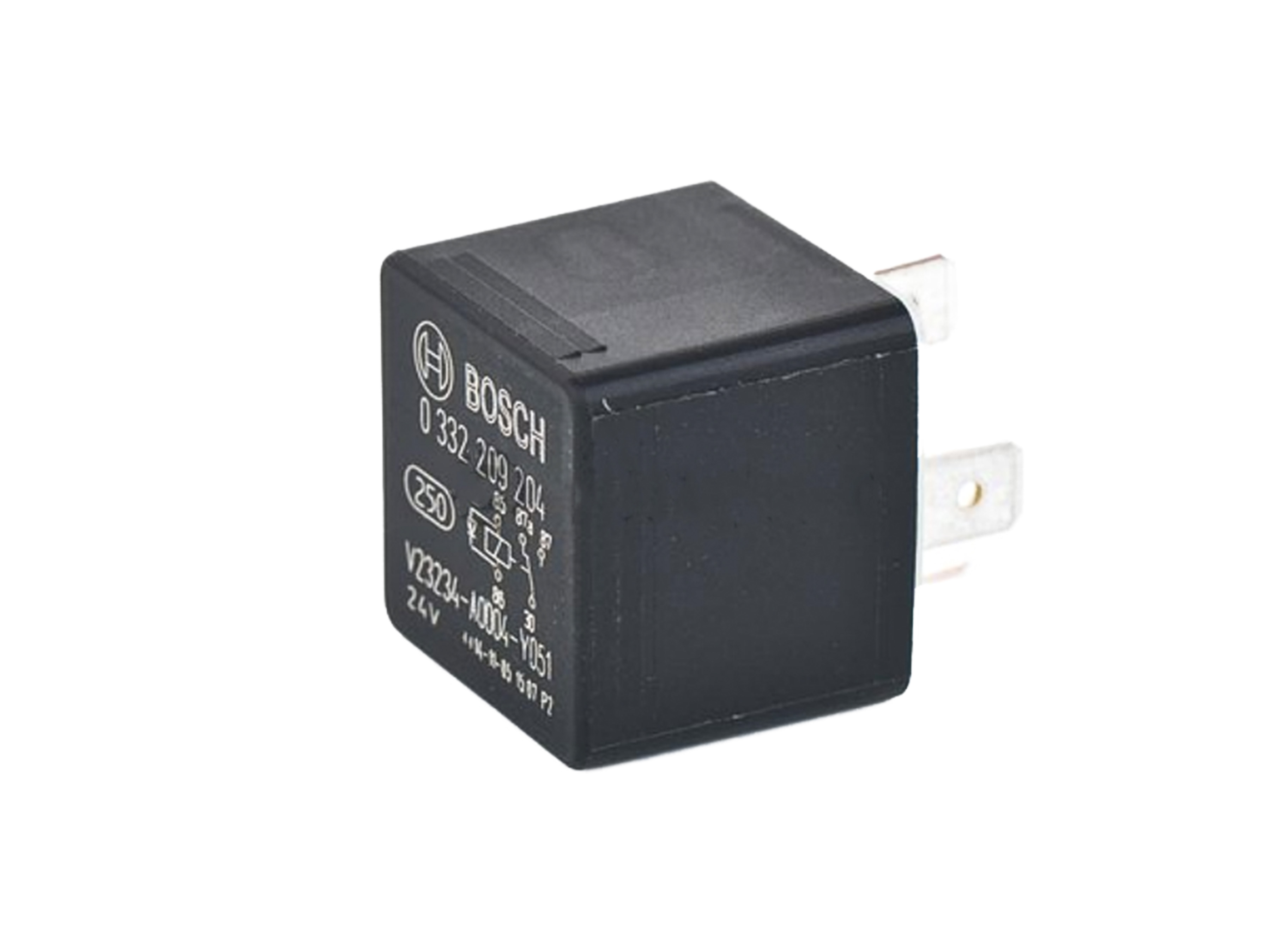 Växelrelä Bosch 24V 20/10A m diod, u. fäste