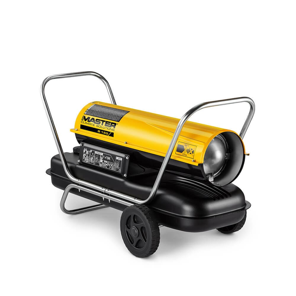 Dieselvärmare 44kW 900 m³/h 230V, Direktverkande Värmekanon med Vagn, Master