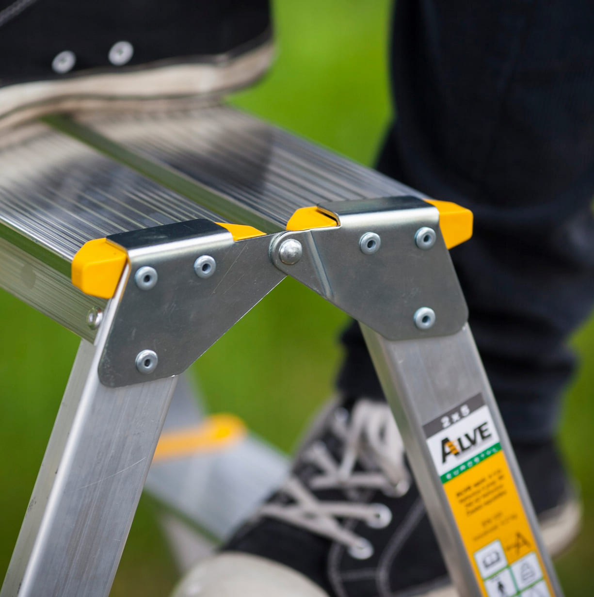 Övriga2 Professionell Dubbelsidig Trappstege 2x2 Steg Aluminium 150 kg, Alve - 3