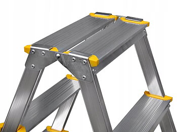 Övriga2 Professionell Dubbelsidig Trappstege 2x2 Steg Aluminium 150 kg, Alve