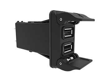 USB-uttag med dubbla uttag 12-24 V