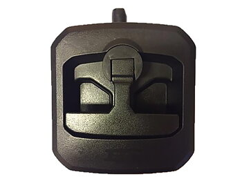 Trailerlås med T-handtag, svart/svart, komplett