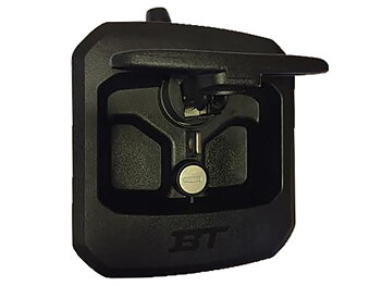 Trailerlås med T-handtag, svart/svart, komplett