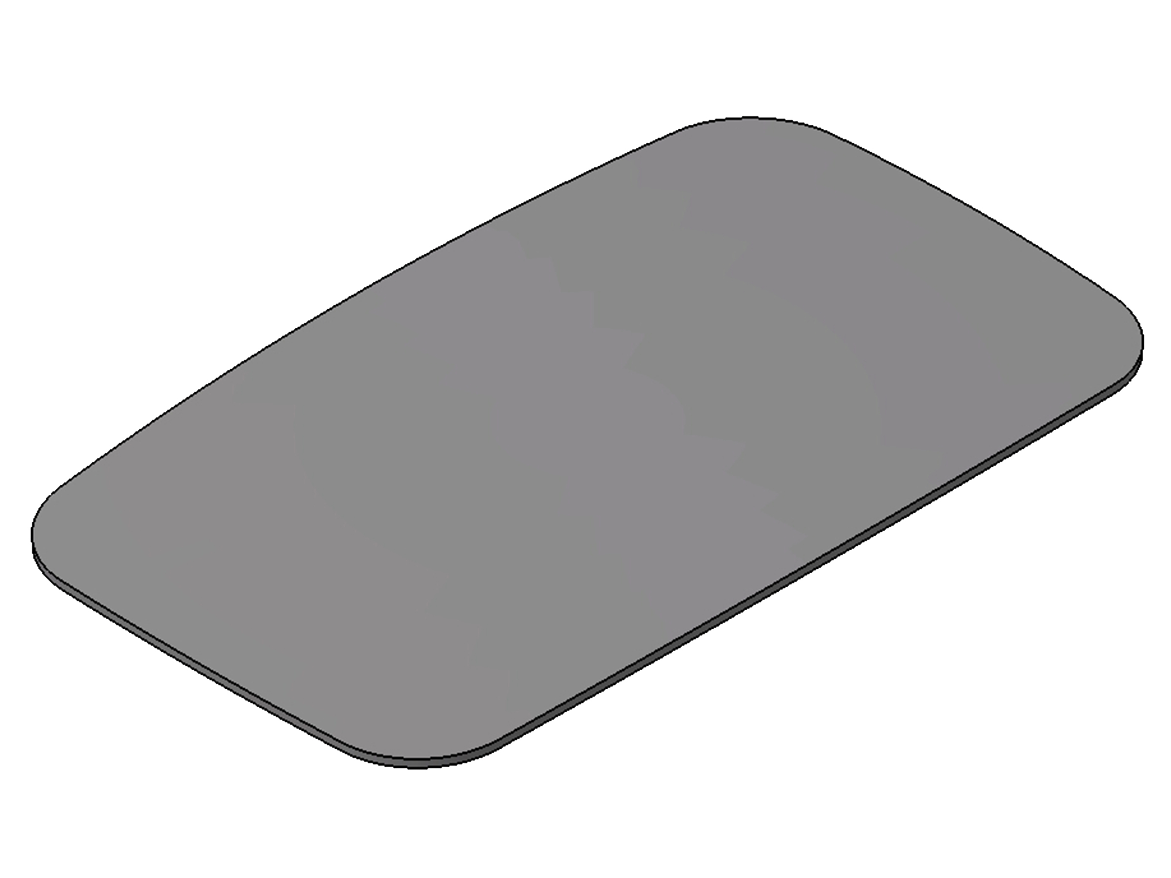 Spegelglas 292x172x3 mm R=2000