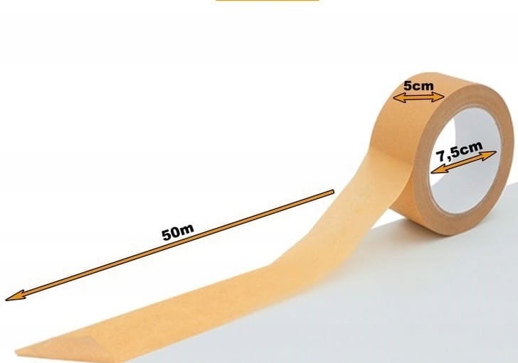 Övriga 3 Papperstejp 6 rullar, brun ekologikst packtejp 50 mm x 50 m, stark miljövänlig tejp för förpackning - 2