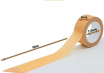 Övriga 3 Papperstejp 6 rullar, brun ekologikst packtejp 50 mm x 50 m, stark miljövänlig tejp för förpackning
