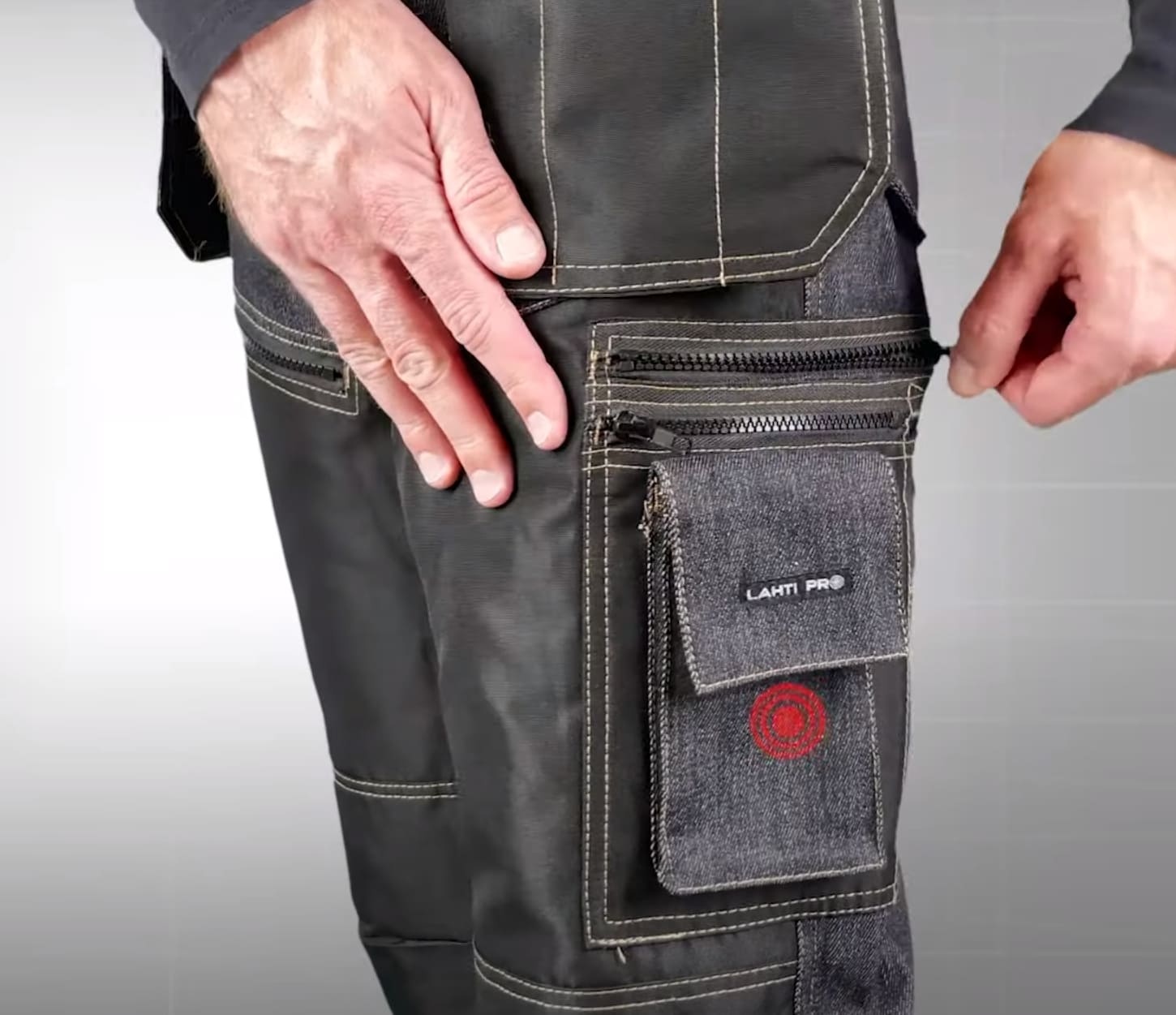 LahtiPro Arbetsbyxor Jeans m, svarta förstärkta, CE, LAHTI - 4