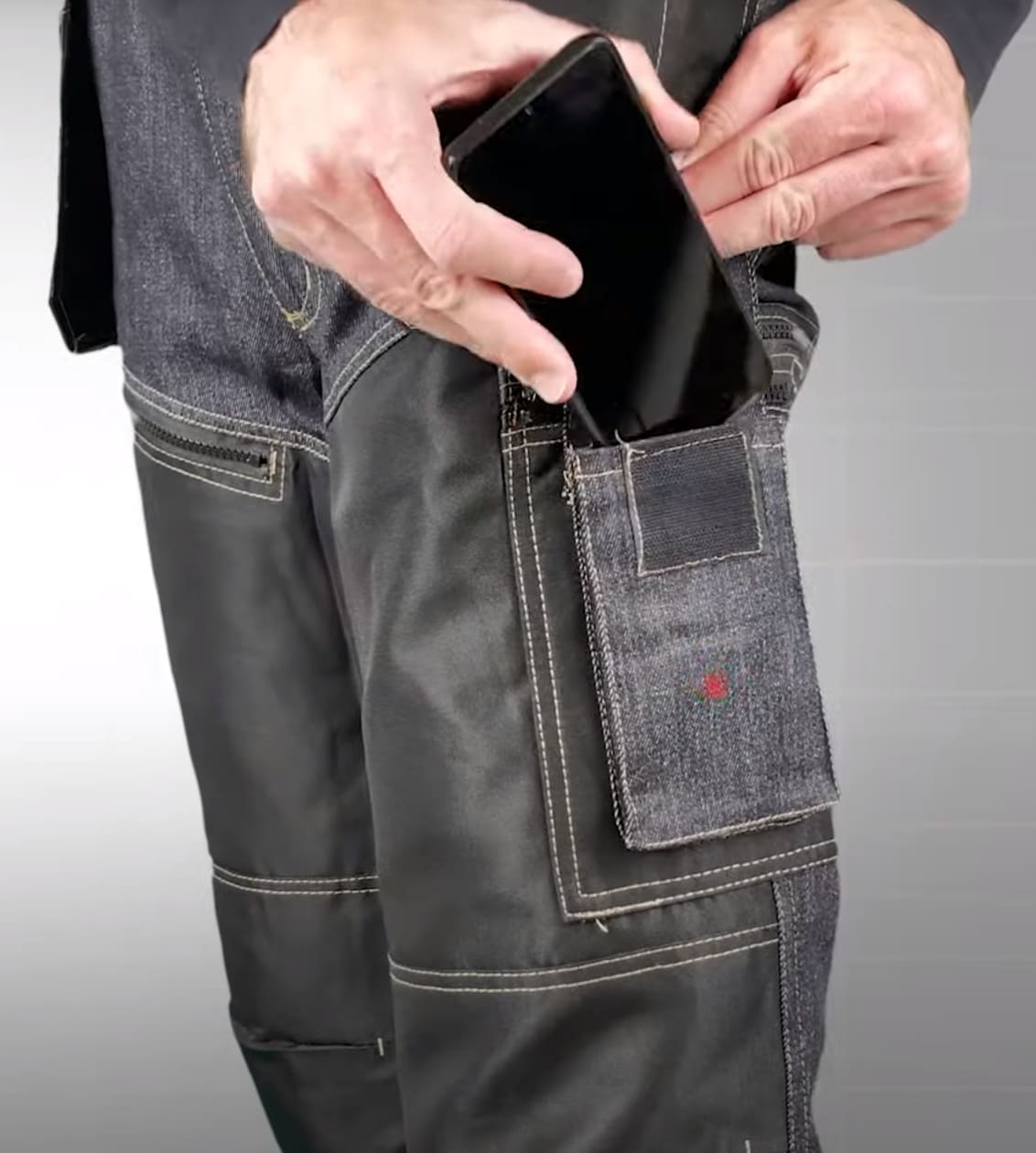 LahtiPro Arbetsbyxor Jeans m, svarta förstärkta, CE, LAHTI - 3