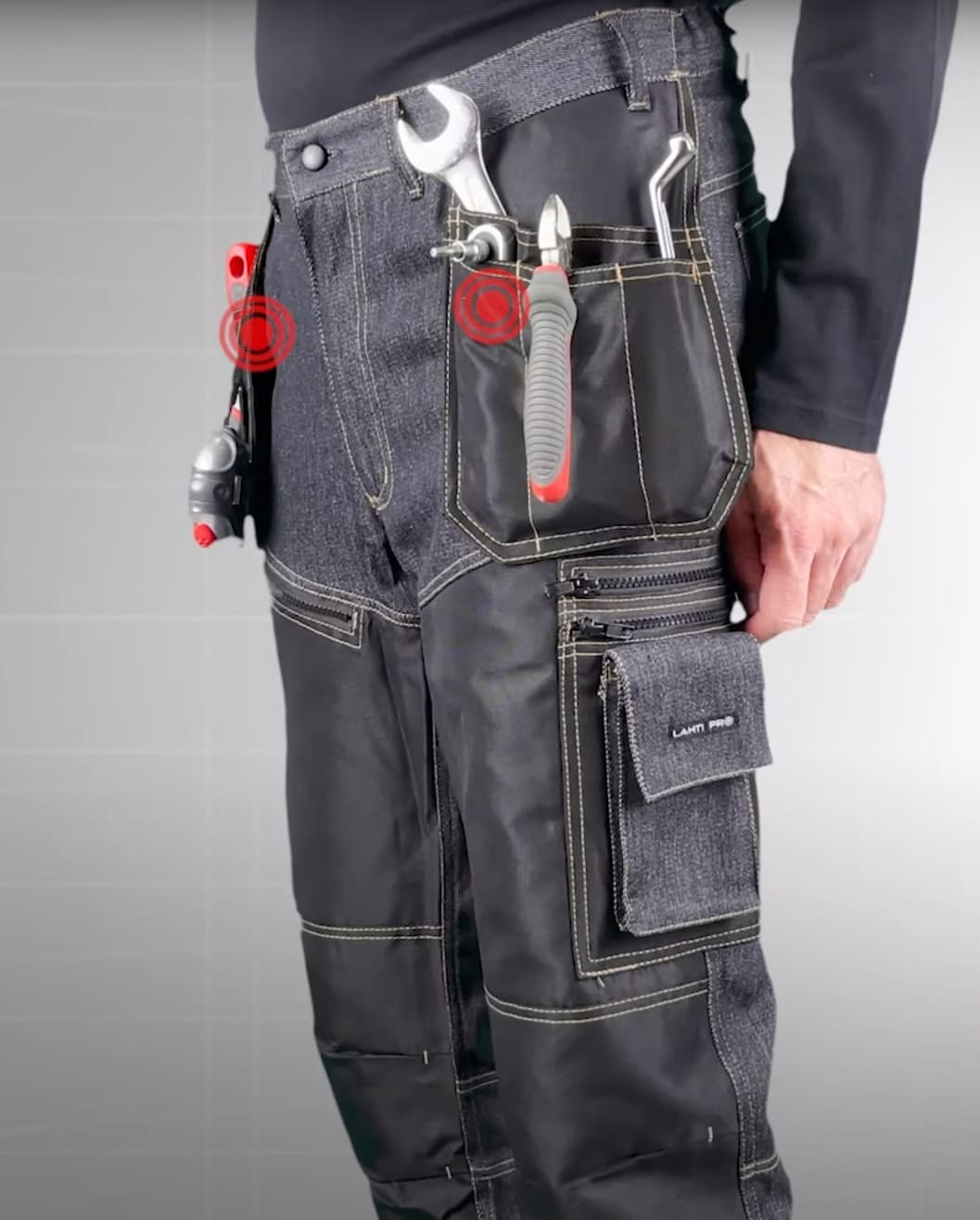 LahtiPro Arbetsbyxor Jeans m, svarta förstärkta, CE, LAHTI - 17