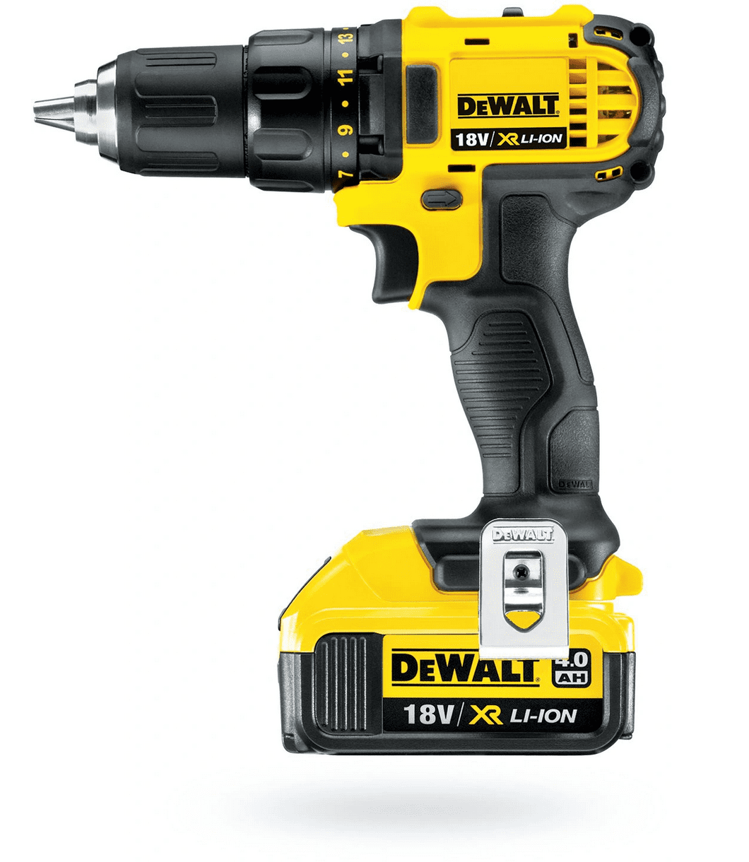 Skruvdragare, borr, 18V 2st batterier, snabbchuck, LED-belysning, 1.8 kg inkl. väska och laddare, DEWALT - 5