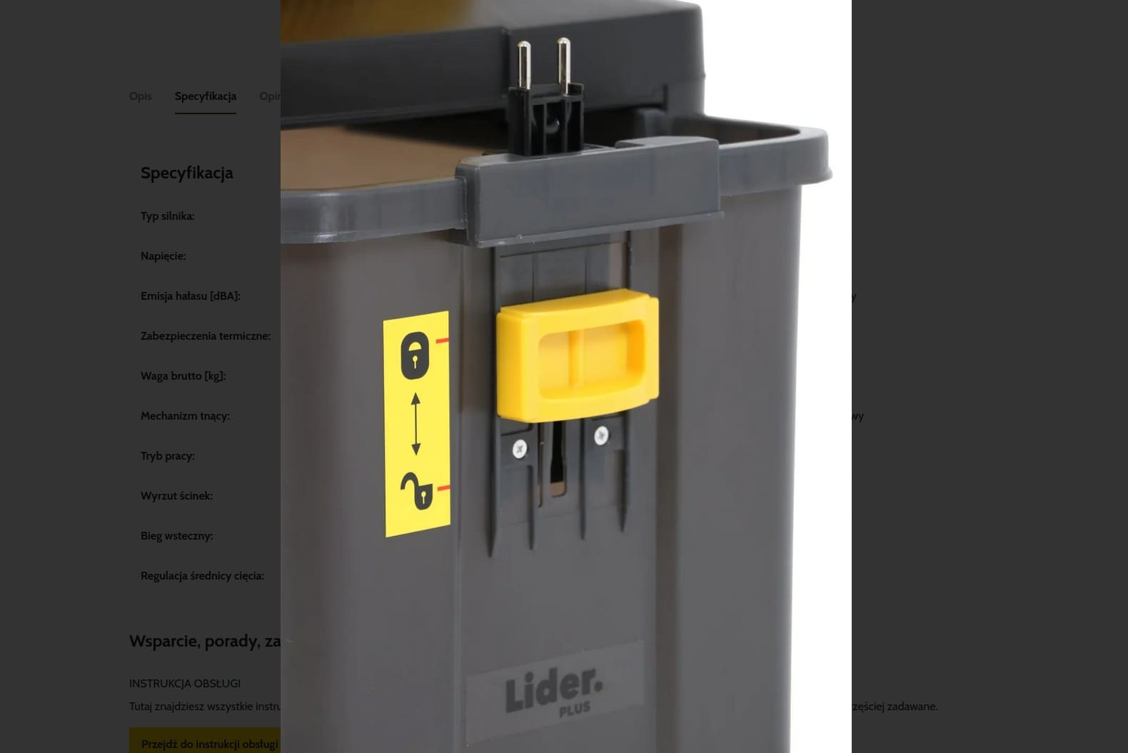 Flismaskin 2800W, kompostkvarn, flishugg, Lider Plus - 4