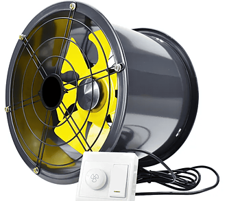 Axial Kanalfläkt 300 mm, 3600m3/h, 128Pa, 10-120W 230v, vattentät IP68 industrifläkt, Bestfan