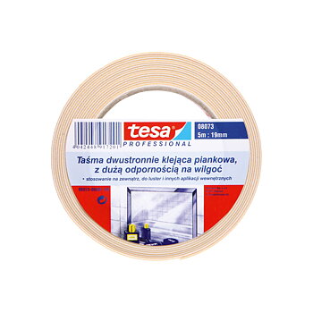 Dubbelsidig tejp mjuk TESAFIX 5m:19 mm, vit, Tesa