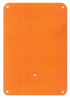 Reflex orange 110x75 mm aluminium