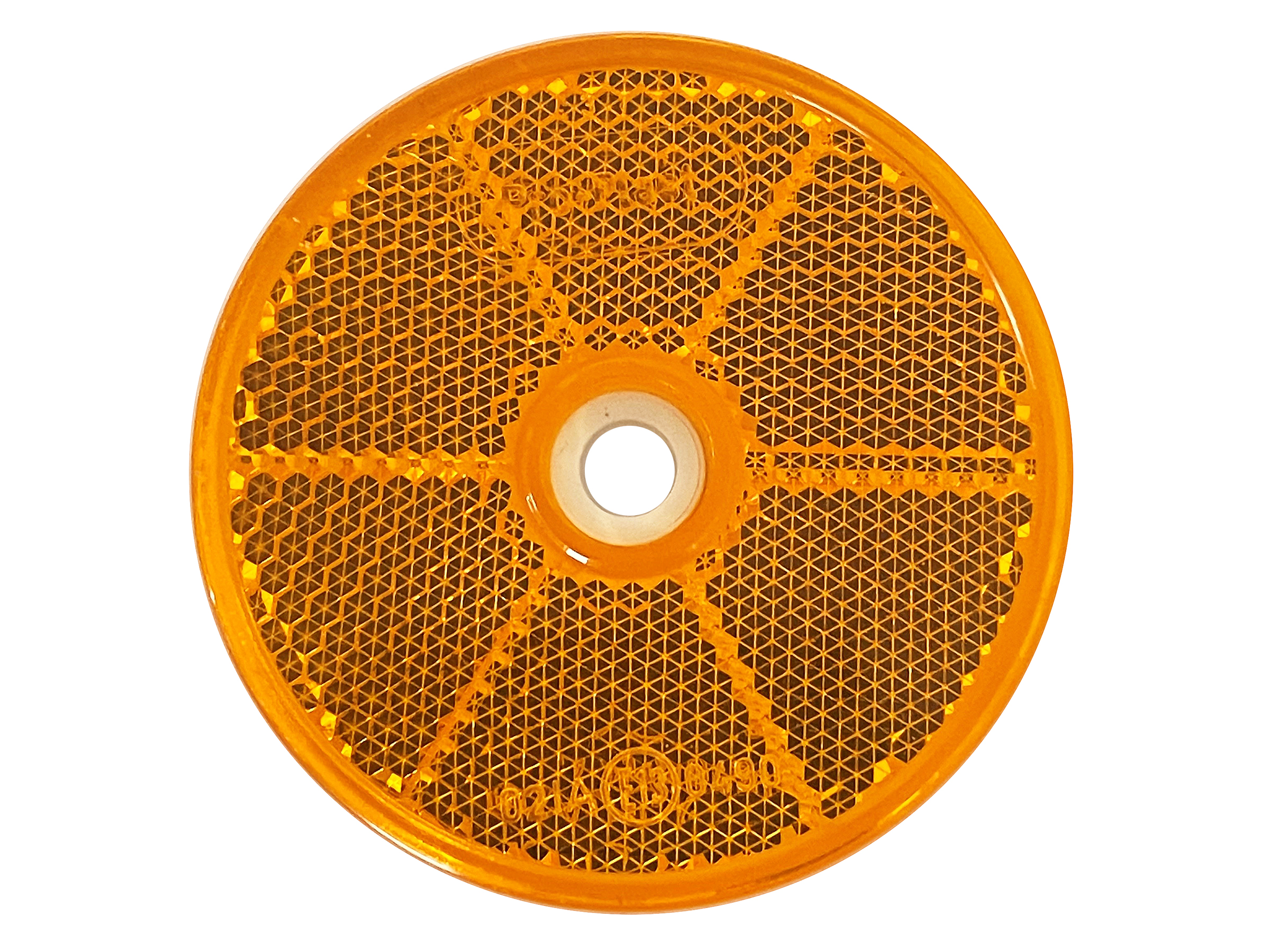 Reflex orange 60 mm med centrumhål