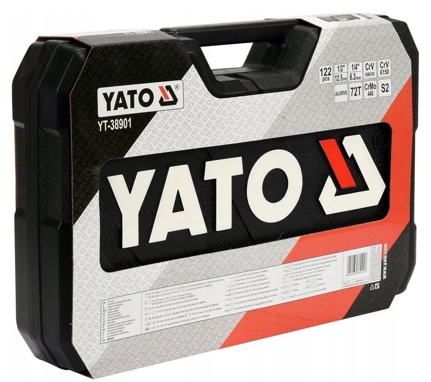Verktygssats 1/4, 1/2 - 122 delar, YATO - 4
