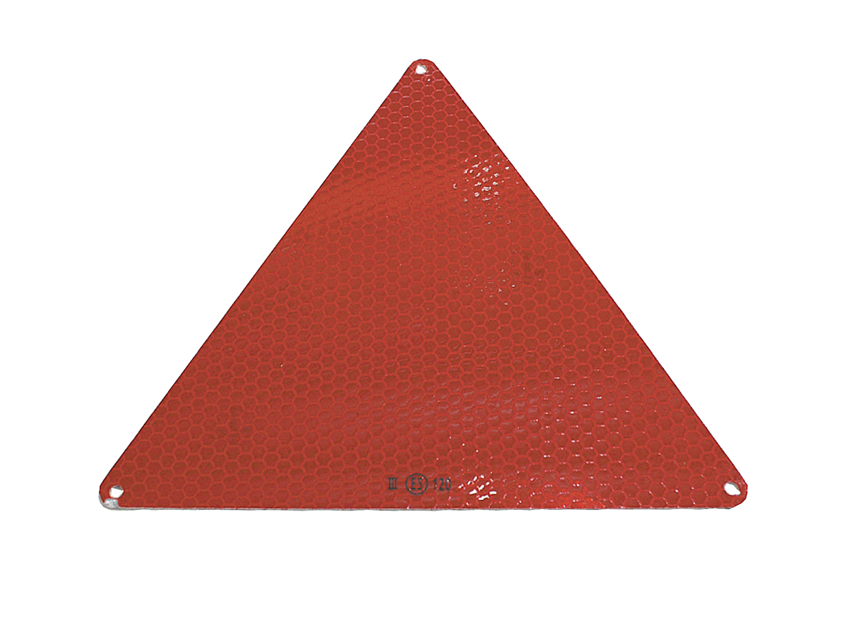 Reflex röd triangel aluminium