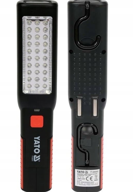 Uppladdningsbar Arbetslampa 100LM 1800mAh, YATO - 4