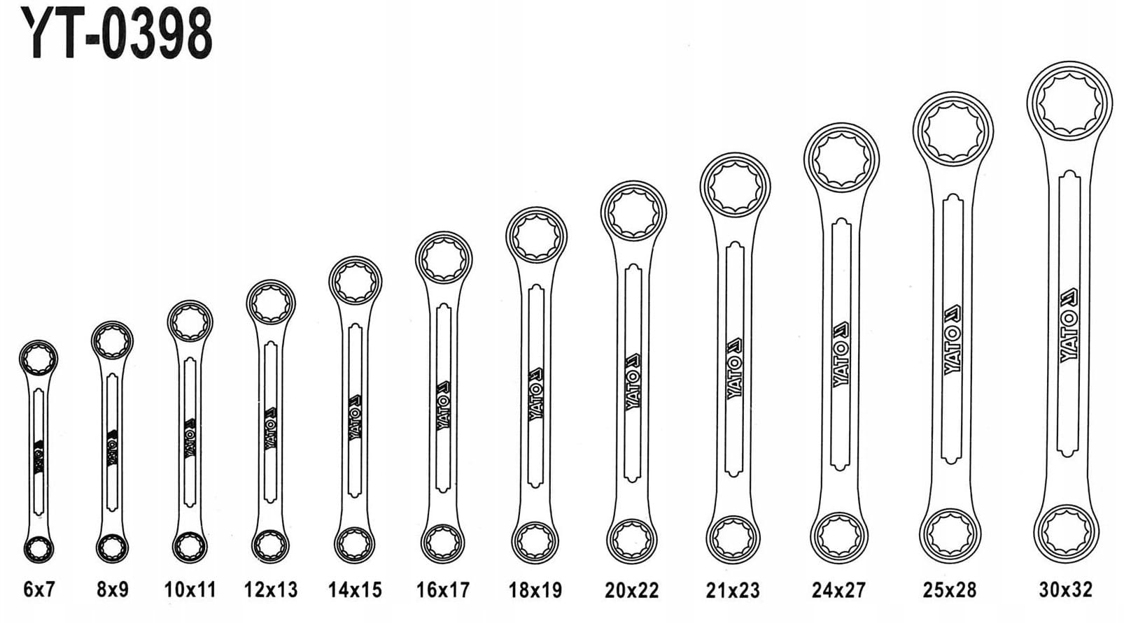PROLINE TOOLS Ringnyckelsats 12-Kant, Proline - 4