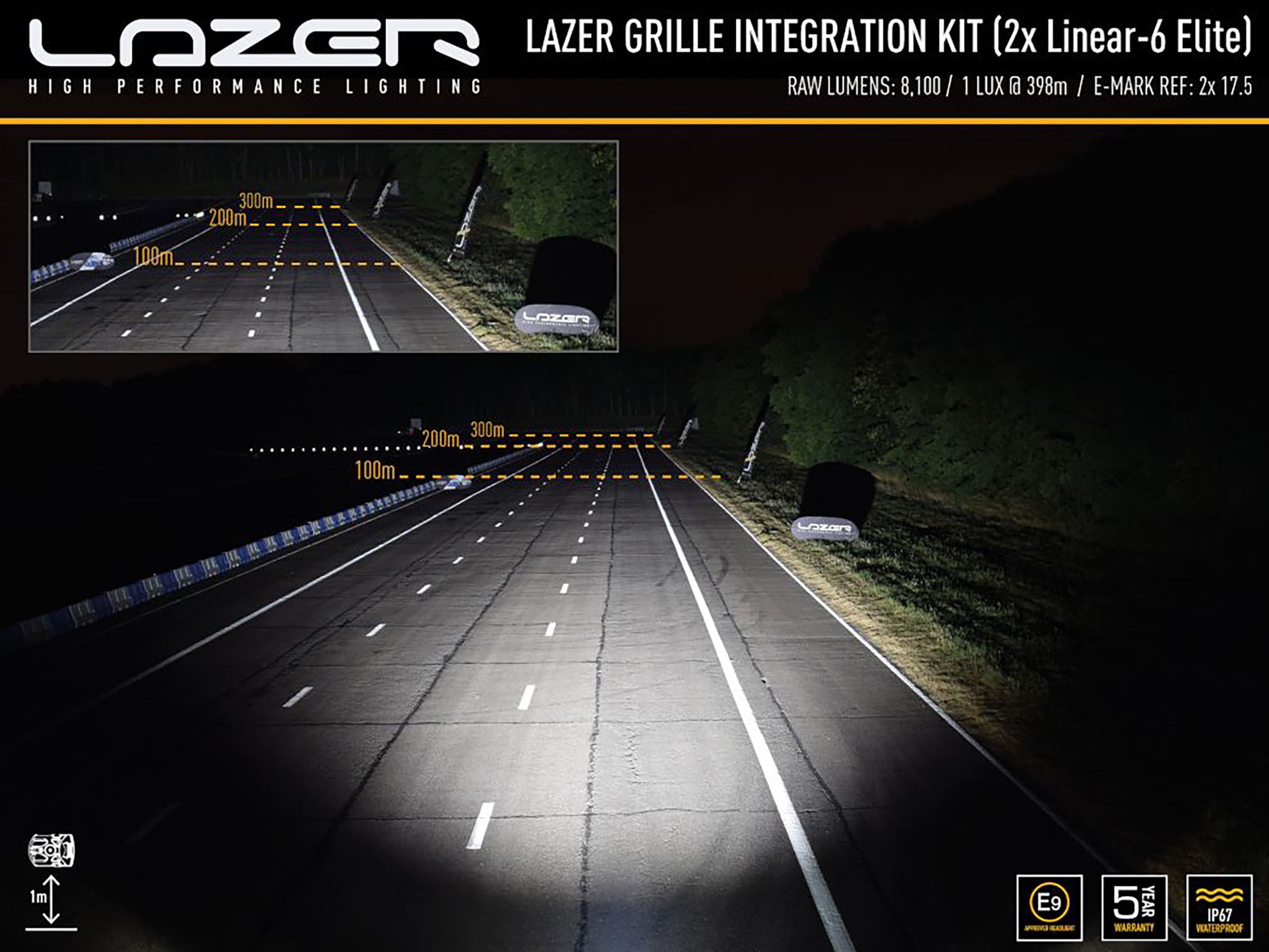 Lazer Ledrampskit VW Caddy 2015+ 2x Linear 6 Elite - 5