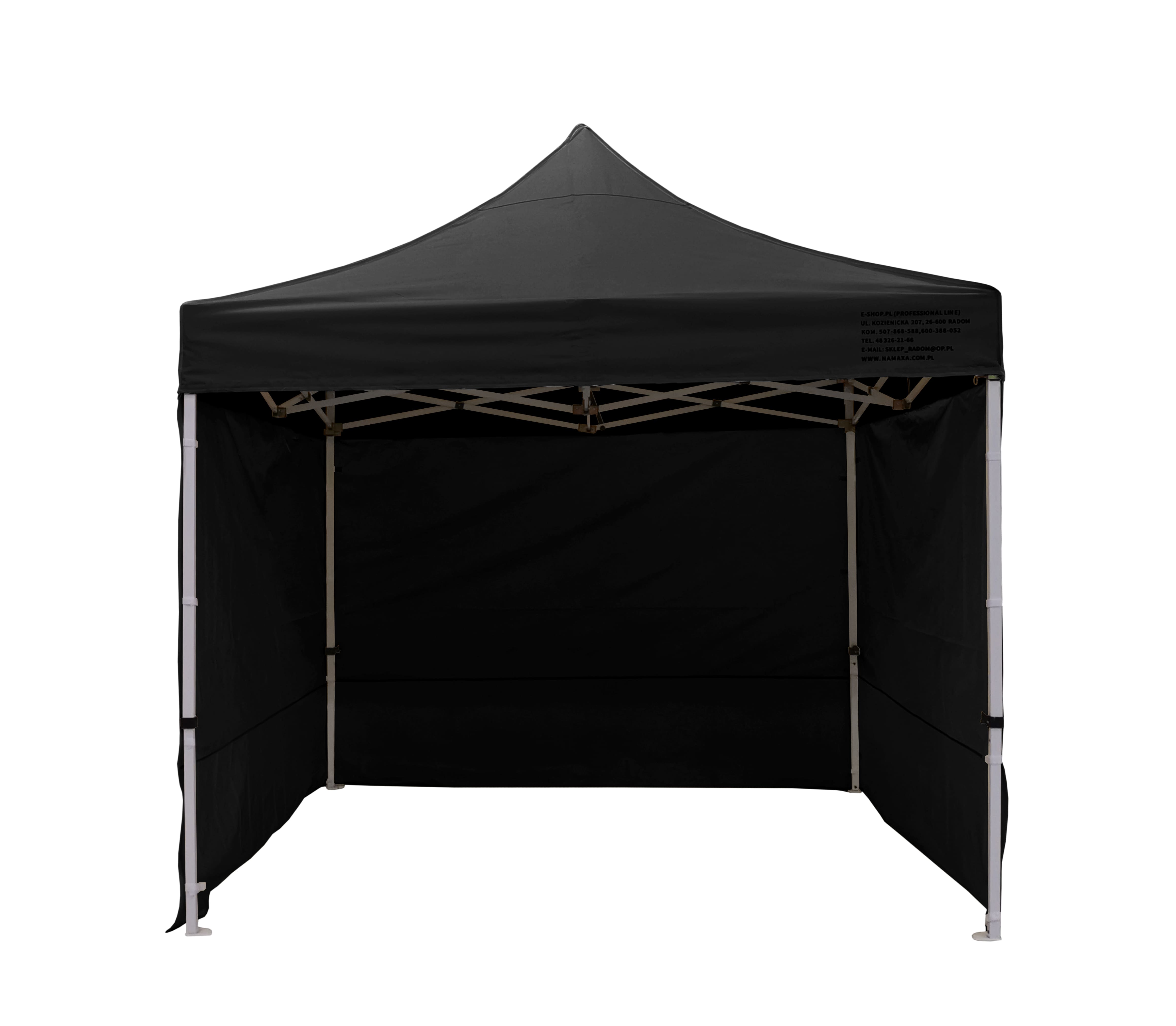Premium popup tält 3 x 4.5m med 4 x 4 cm ben, robust handelstält, Namaxa (Tältväggar : 4.5m framvägg med dörr) - 7