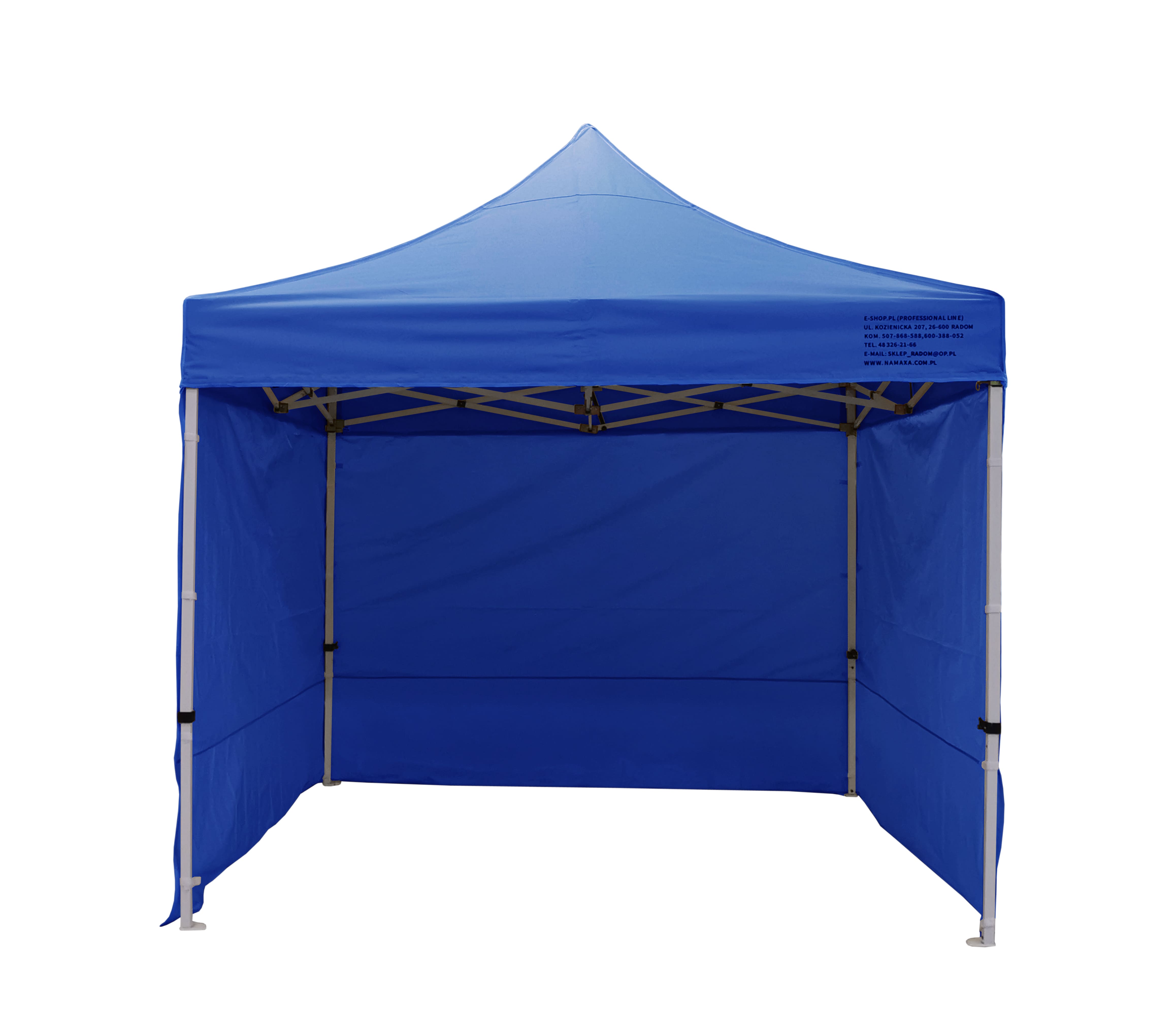 Premium popup tält 3 x 4.5m med 4 x 4 cm ben, robust handelstält, Namaxa (Tältväggar : 4.5m framvägg med dörr) - 6