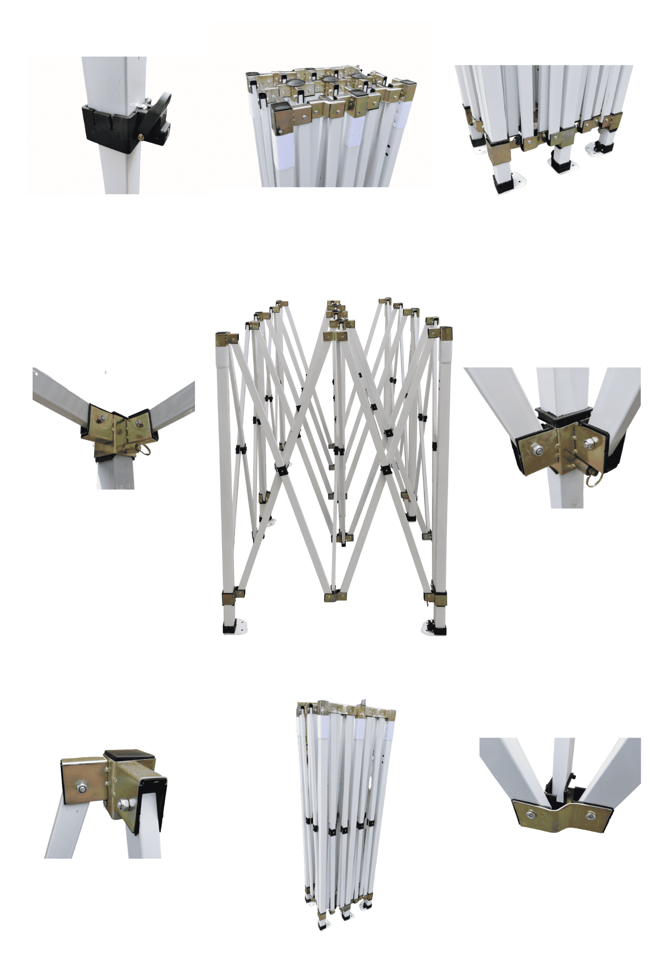 Premium popup tält 3 x 6m med 4 x 4 cm ben, robust handelstält, Namaxa (Tältväggar : 3 väggar, utan framvägg) - 7