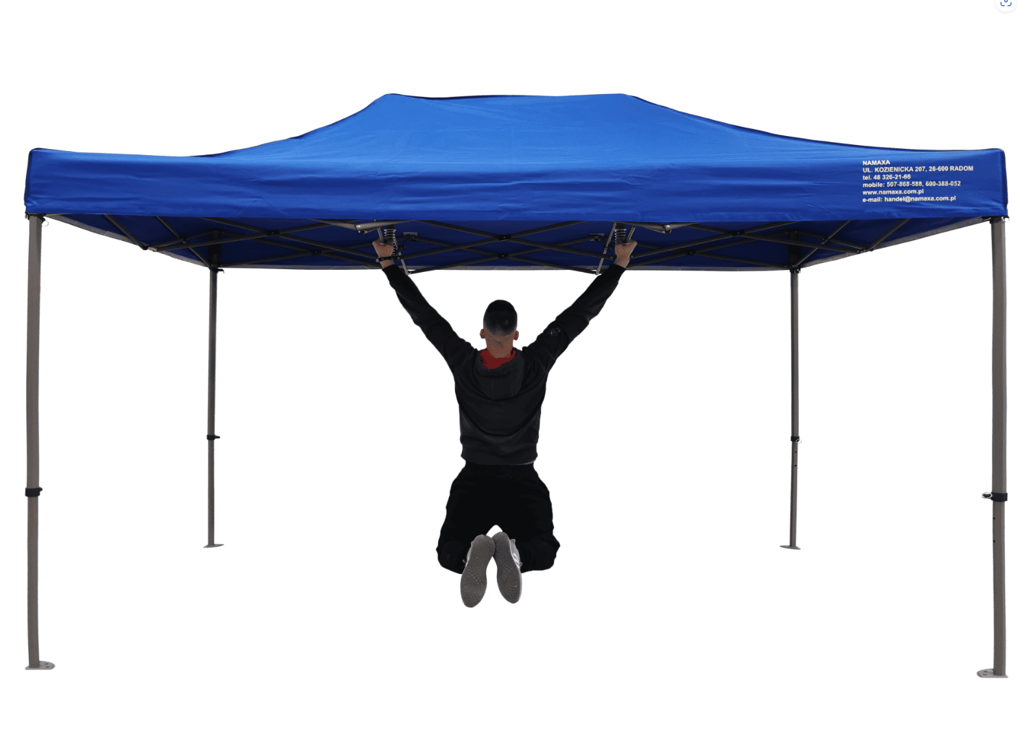 Popup tält 2 x 3m proffstält, HEX 35 mm, 3 eller 4 väggar, stabil och tålig, olika färger, Namaxa (Tältväggar : 3 väggar, utan framvägg) - 10