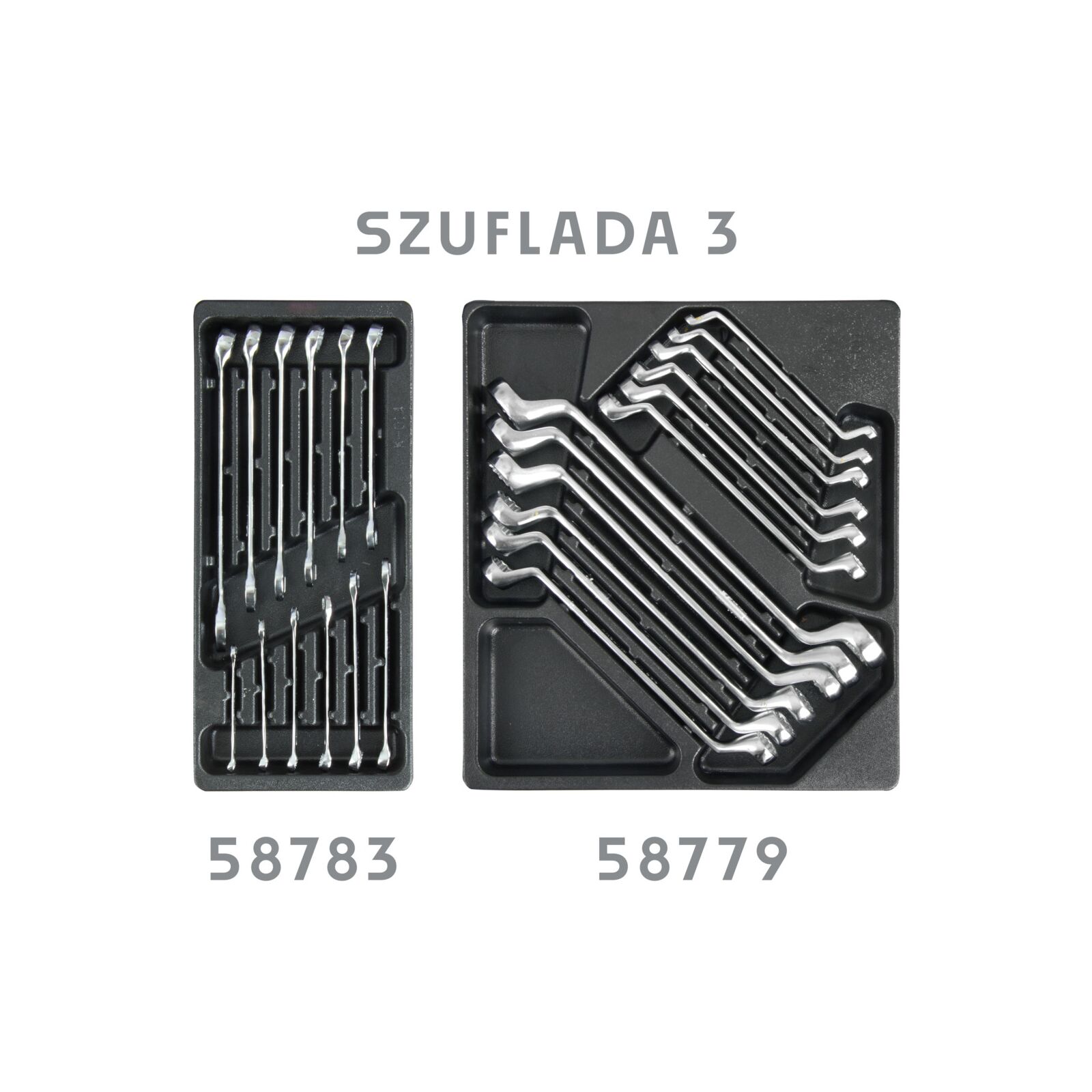 PROLINE TOOLS Verktygsvagn 5 lådor, 193 verktyg, l=688 mm, B=458 mm, H=735 mm, 35 kg/låda, Centrallås, Kullagerkugghjul 100 mm, Stålplåt med pulverlack, Proline - 2