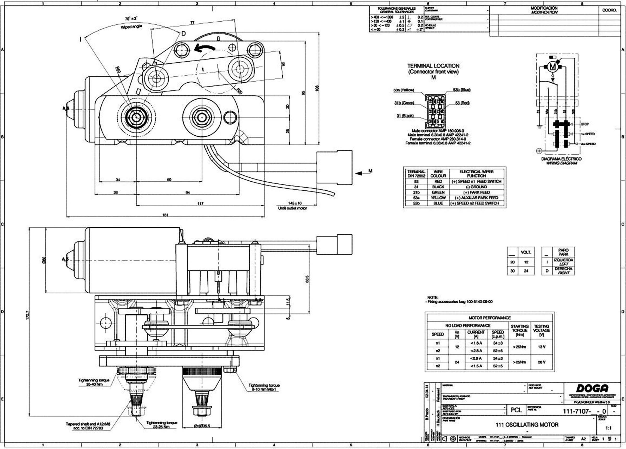 DOGA torkarmotor 111 24 V 60gr - 3