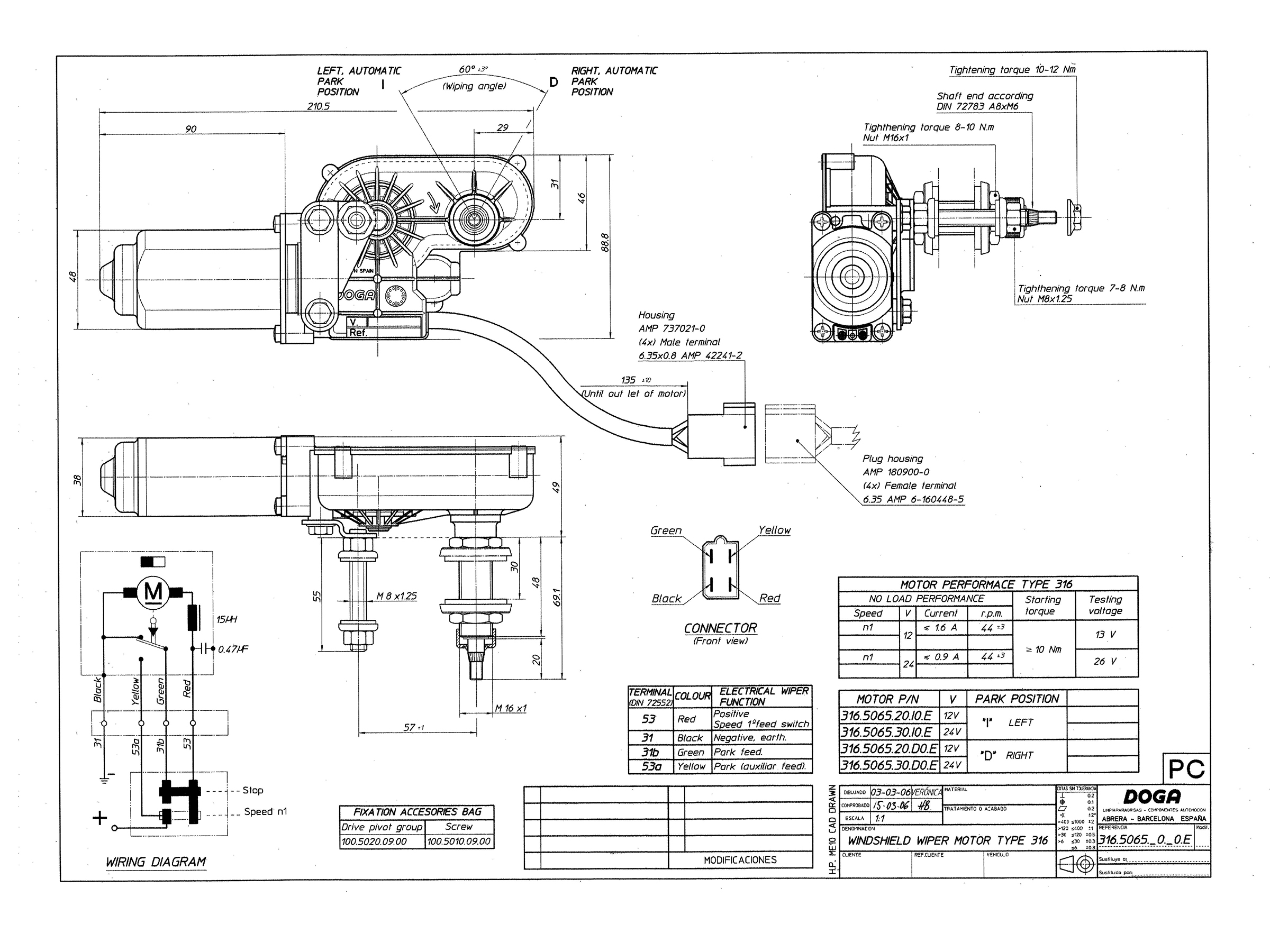 DOGA torkarmotor 316 24V 60 gr - 2