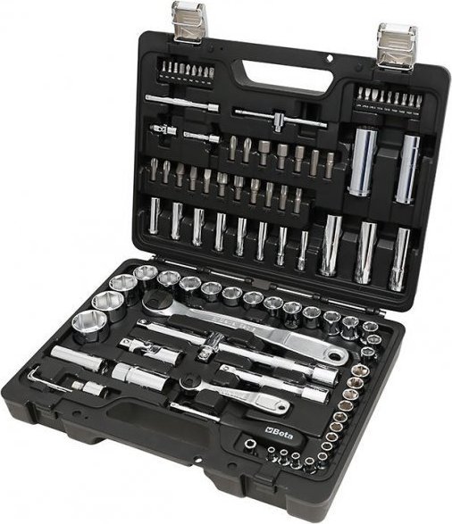 Hylsnyckelsats 1/4 och 1/2, 94 delar med 45 hylsor och 35 bits i plastväska, BETA Tools