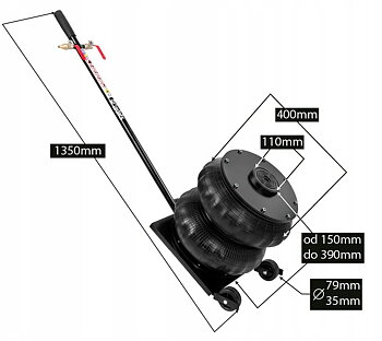 Övriga4 8T Pneumatisk Luftdomkraft, Professionell domkraft, höjd 150-400 mm, Redats