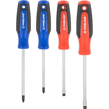 PROLINE TOOLS Skruvmejselsats 4 Delar, Soft-Touch, S2, Magnet, Proline