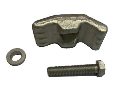 Chassifäste 5-15 mm komplett med bult,varmförz.,med platta