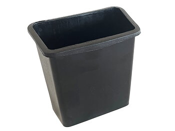 Papperskorg svart plast