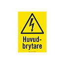 Dekal "Huvudströmbrytare" storlek A7
