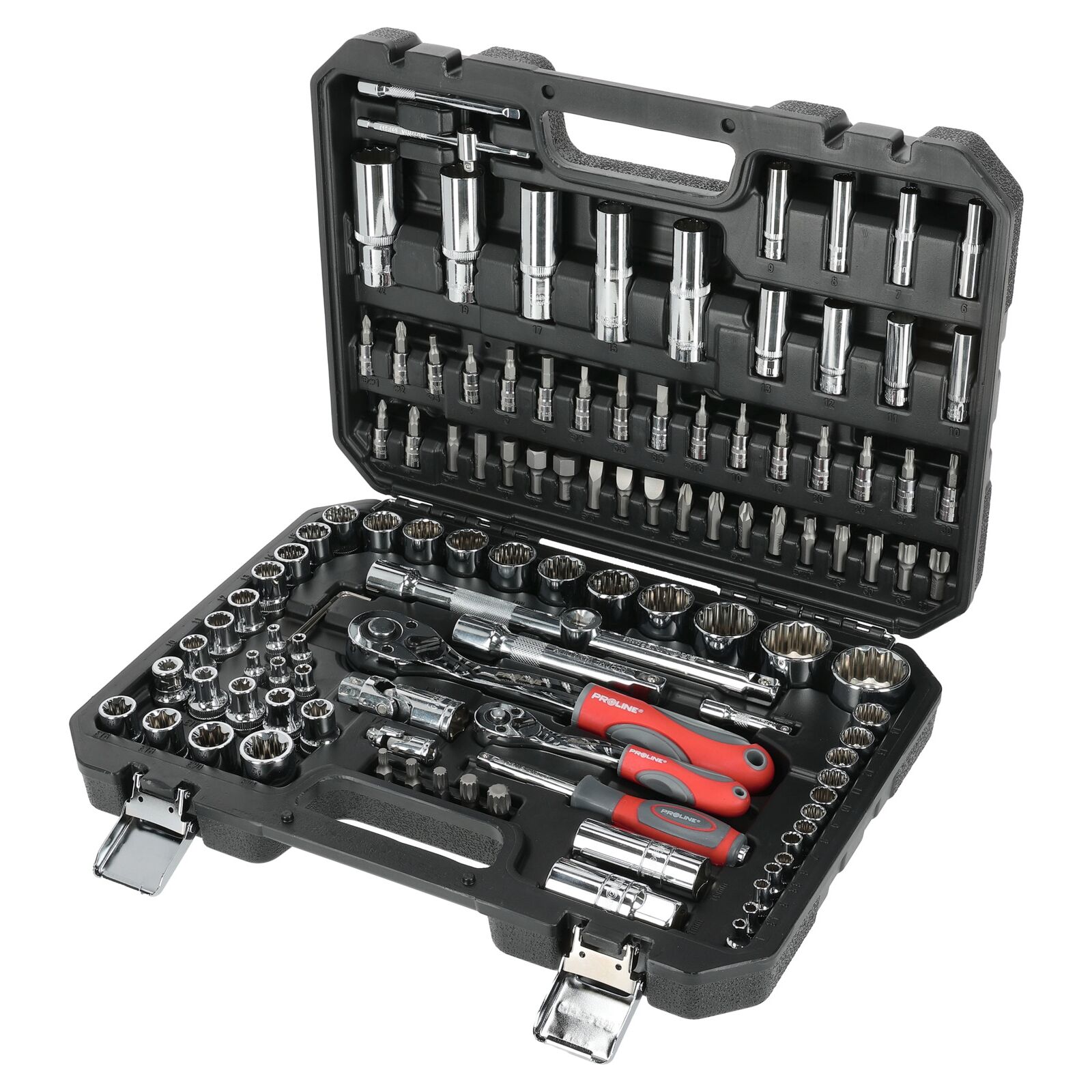 PROLINE TOOLS 113 Delars Hylssats, 12PT, CRV, S2, 1/2, 1/4 Driv, BMC, Proline