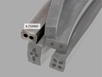 Cellgummilist EPDM 15x10 mm med två hål
