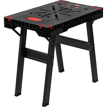 PROLINE TOOLS Hopfällbart Arbetsbord 150 kg 860 x 550 mm Klämfästhål Länkningsbeslag Snabbfäste, Proline