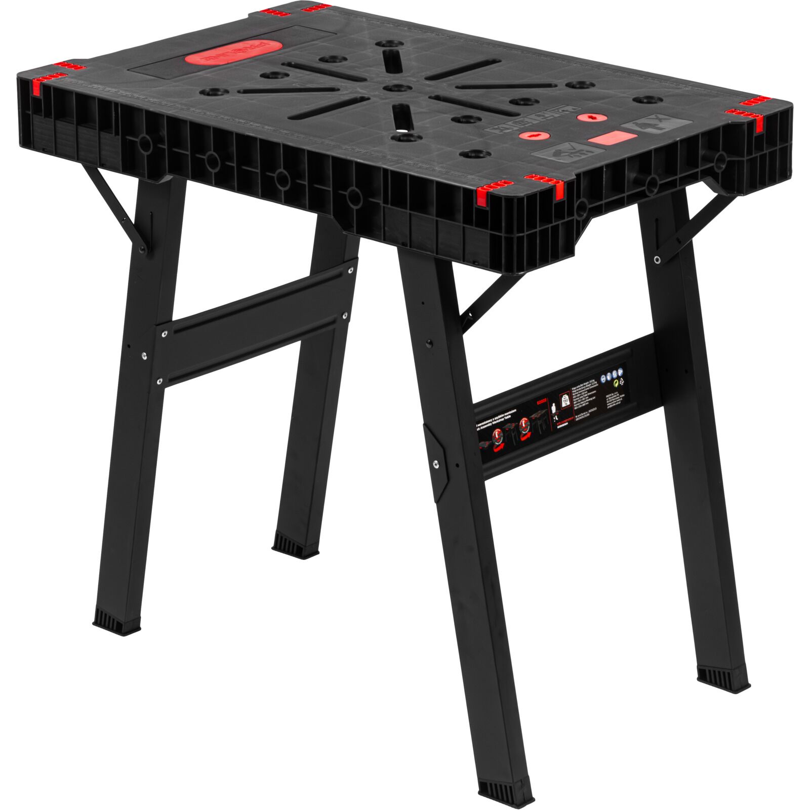 PROLINE TOOLS Hopfällbart Arbetsbord 150 kg 860 x 550 mm Klämfästhål Länkningsbeslag Snabbfäste, Proline - 2