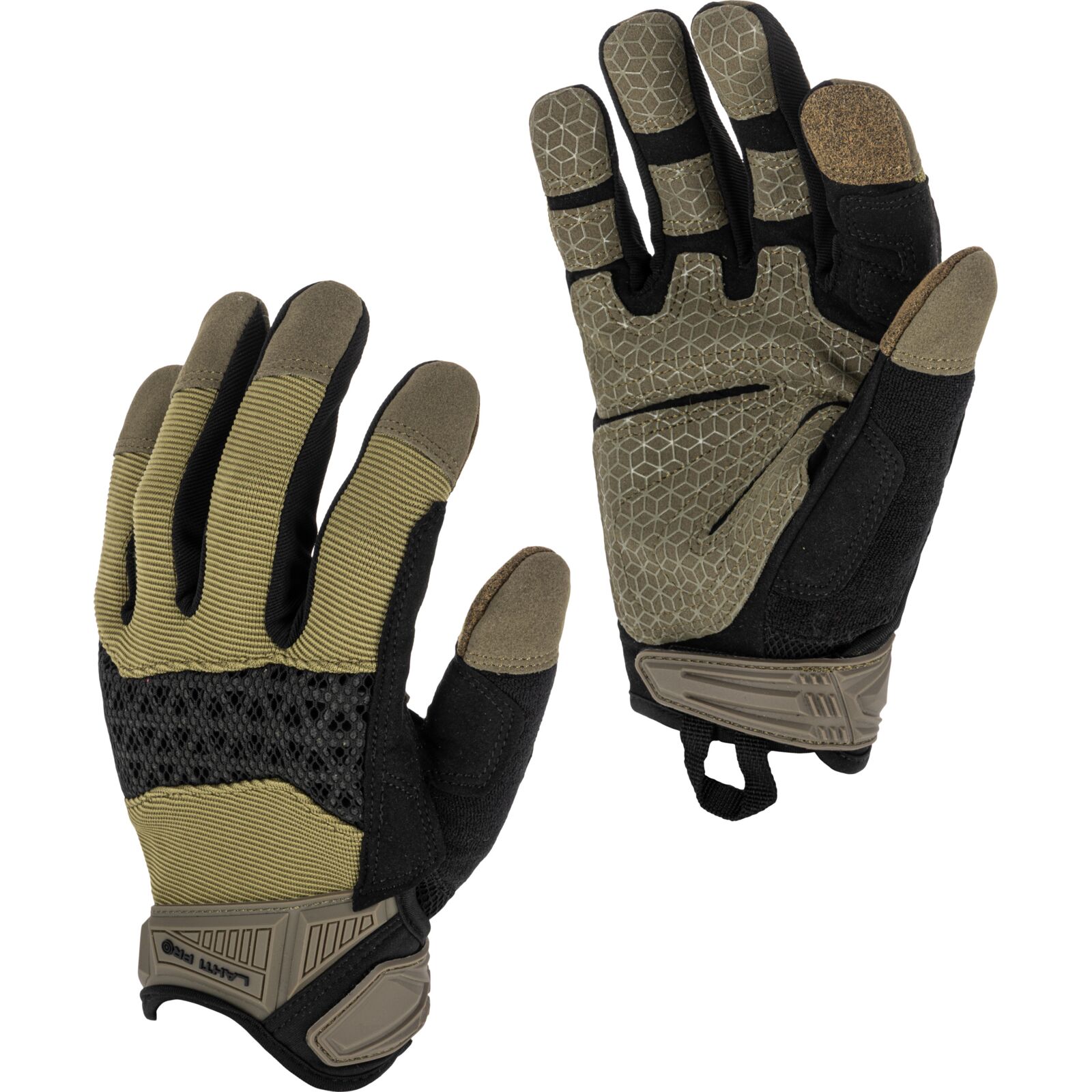 LahtiPro Arbetshandskar touch, silikongrepp, frotte, kardborre, 4 storlekar, LAHTI PRO (Handskestorlek : 10 [XL] Handlängd 20,4cm Omkrets 25,4cm)