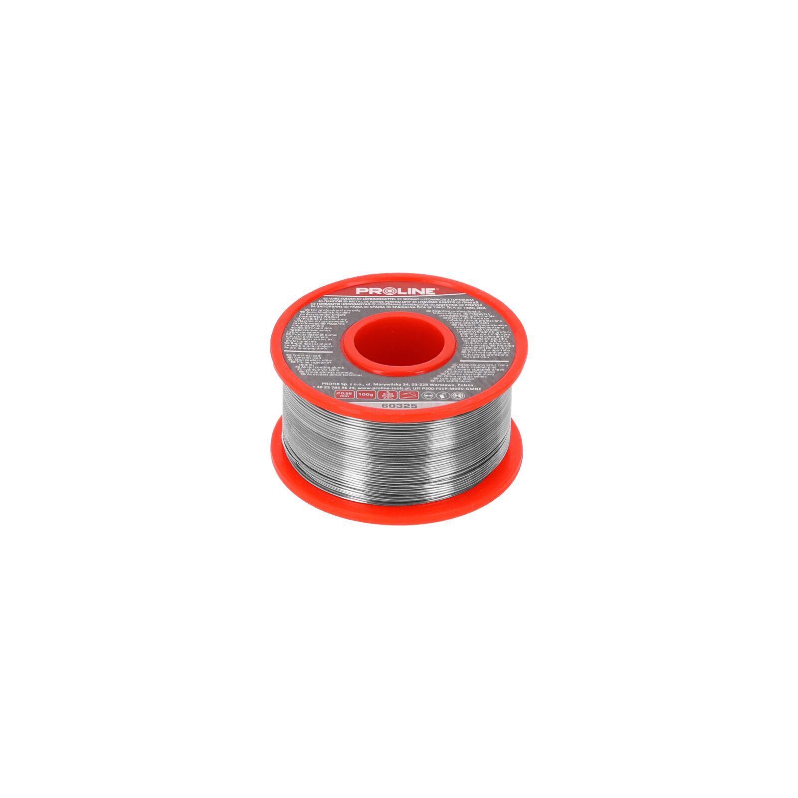 PROLINE TOOLS Lödtråd 60/40/2, 5%, Dia=0, 56 mm, 100g, Proline