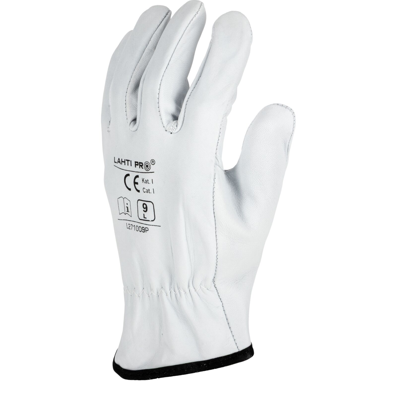 LahtiPro Handskar, äkta getskin, vita, st. 11, CE, EN 420, LAHTI PRO L2710 - 3