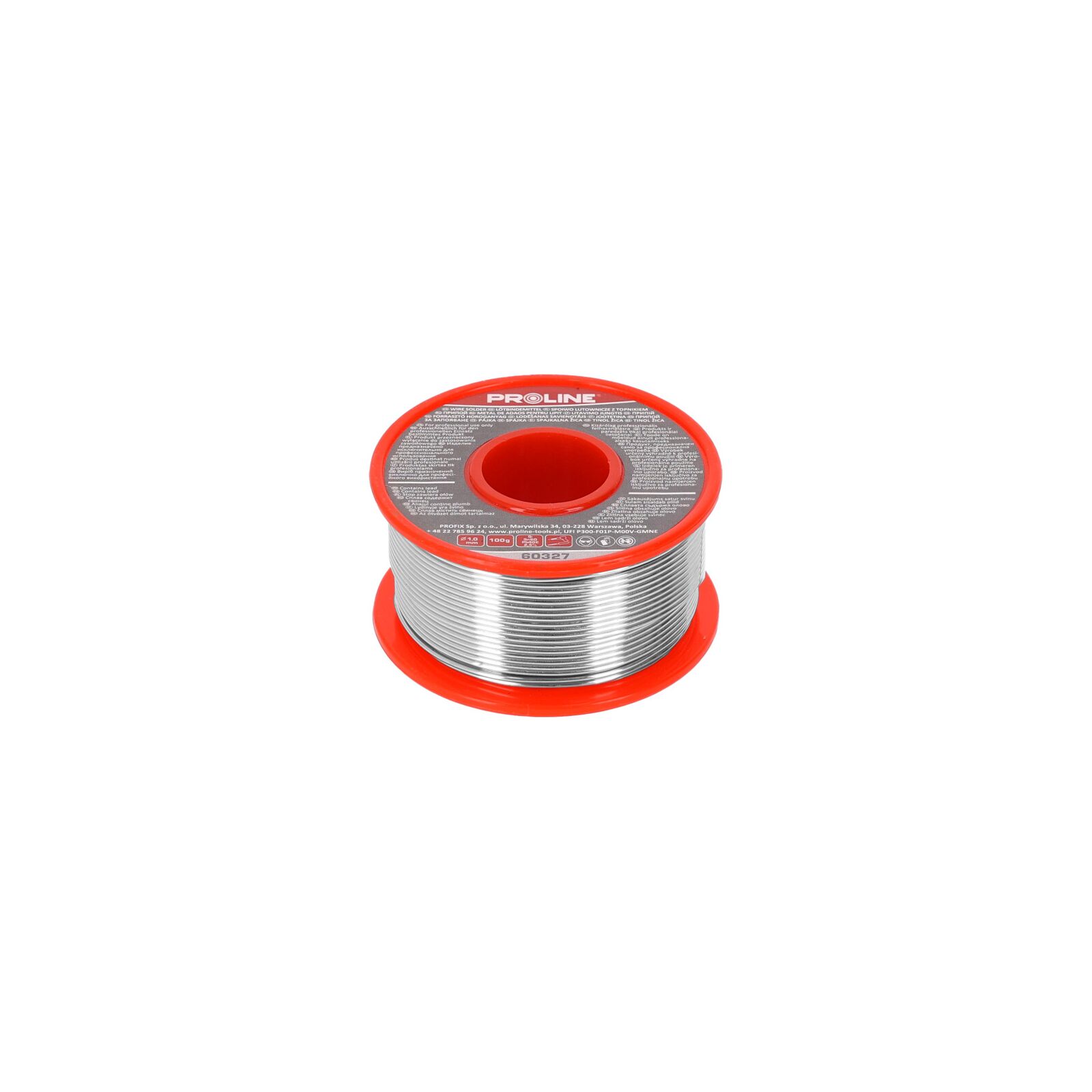 PROLINE TOOLS Lödtråd 60/40/2, 5%, Dia=1, 00 mm, 100g Spole, Proline