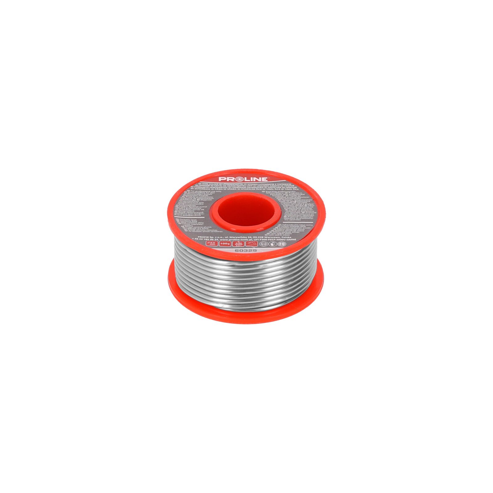 PROLINE TOOLS Lödtråd 60/40/2, 5%, Dia=2, 00 mm, 100g, Proline