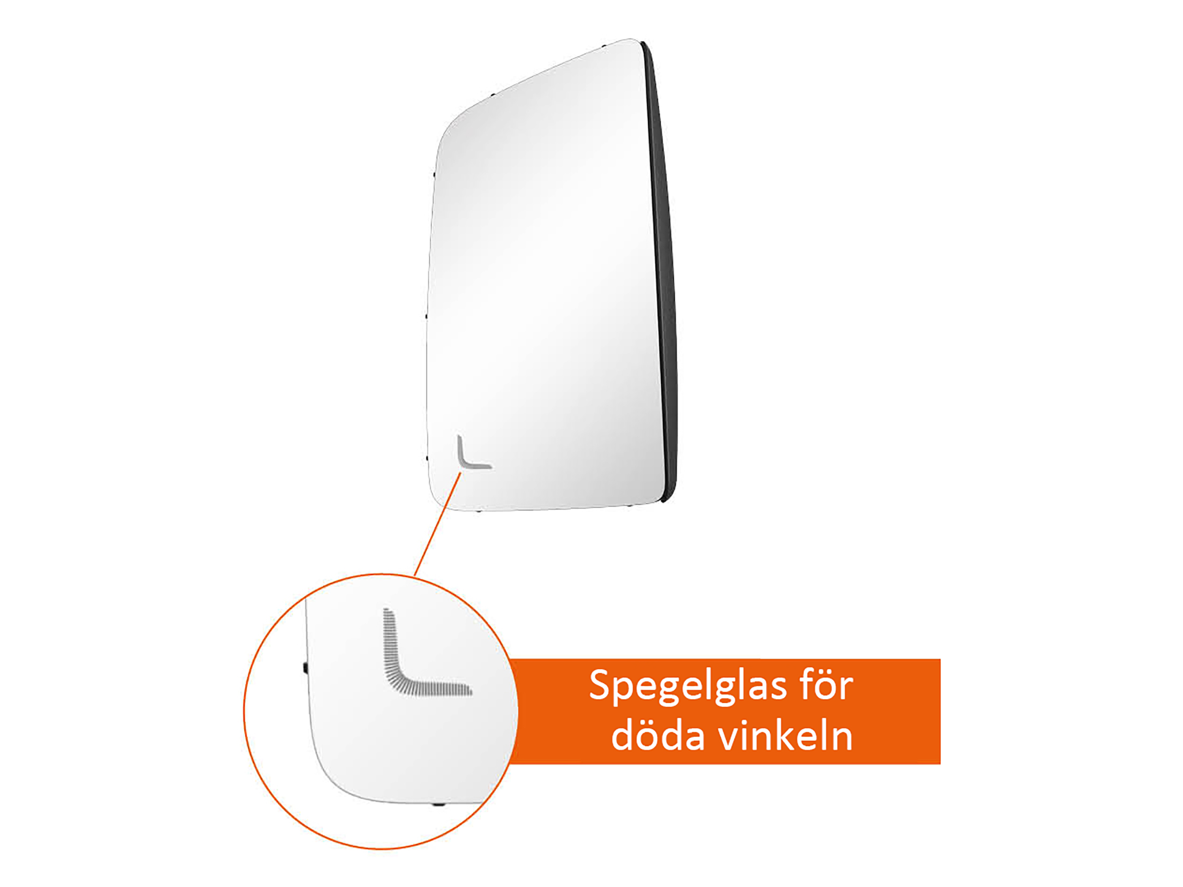 Spegelglas Huvudspegel Vänster Volvo FH/FM Blind Spot Modul