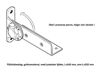 Fällsitsbeslag 245 mm