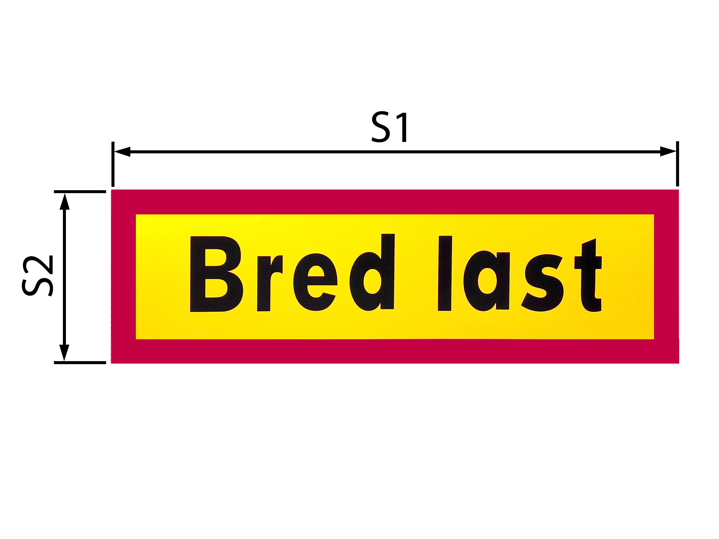 Bred last skylt, vikbar 1200x400x2 mm - 3