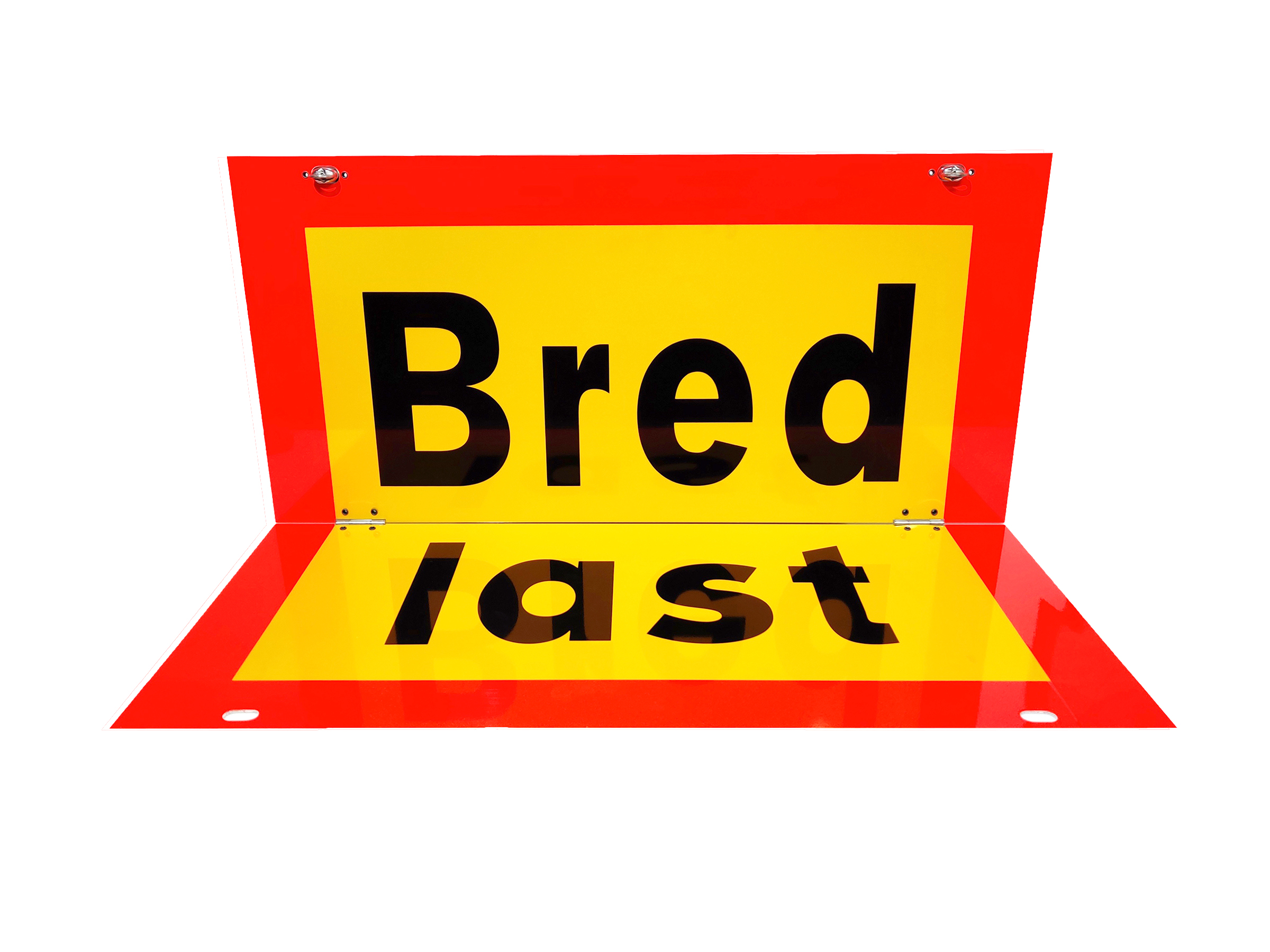 Bred last skylt 2-radig, vikbar 600x500x2 mm - 2